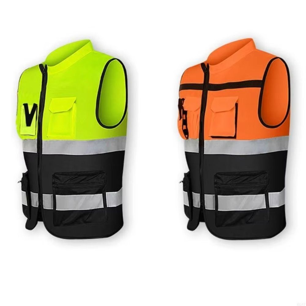 Cycling Visibility Gear - Gilet réfléchissant haute visibilité avec poche,