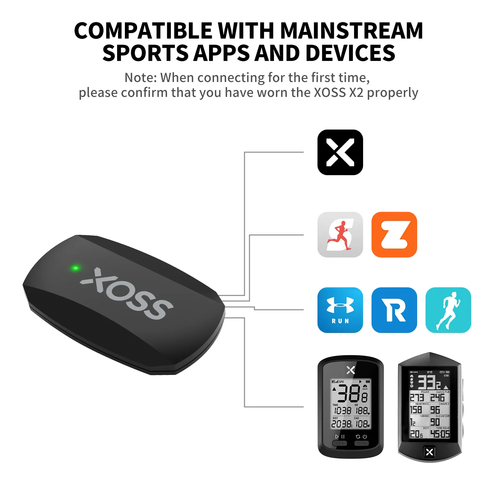 Collection AliExpress XOSS X2  - Cycling Heart Rate Monitor avis et prix